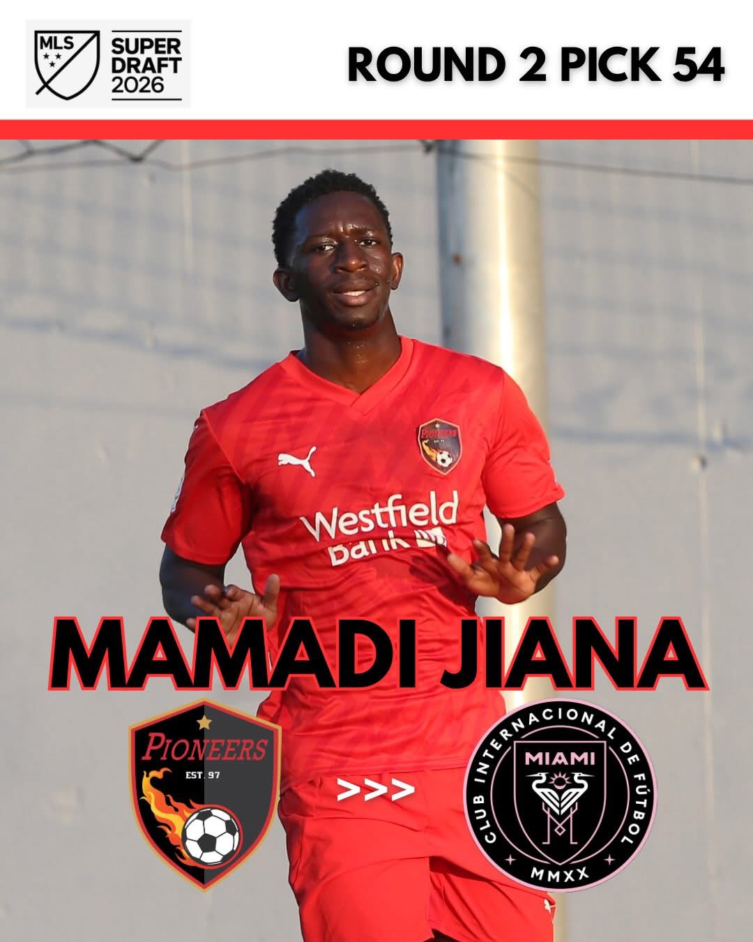 Jiana drafted by Inter Miami!